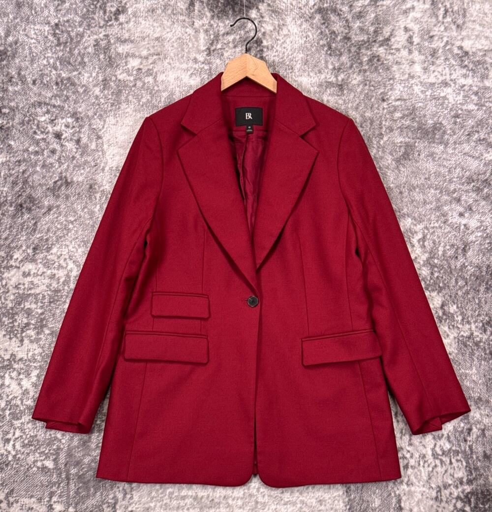 Banana Republic Lido Sculpted Italian Wool Blazer 12 Womens Jacket